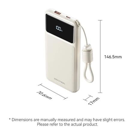 VENTION POWERBANK 10000mAh FAST CHARGE BLACK XGYB0-39-TY