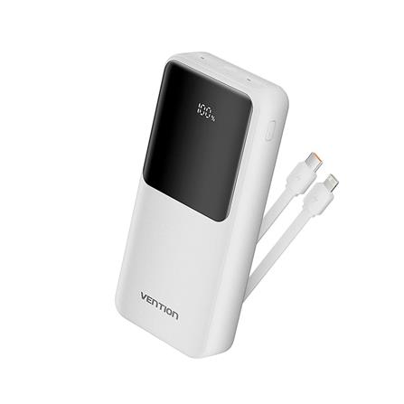 VENTION POWERBANK 20000mAh WITH BUILD-IN LIGHTNING AND TYPE C WHITE FHPW0-TY