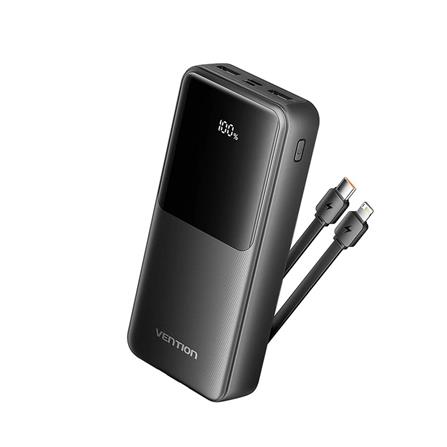 VENTION POWERBANK 20000mAh WITH BUILD-IN LIGHTNING AND TYPE C BLACK FHPB0-TY