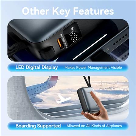 VENTION MINI POWERBANK 10000mAh WITH BUILT-IN USB-C 35W GREY FHEH0-TY