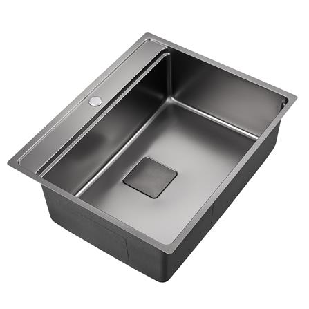 LIVINOX BUILT IN NANO LAVA MULTIFUNCTIONAL KITCHEN SINK LWS-6452VB STAINLESS STEEL 304 GUN METAL 64CM