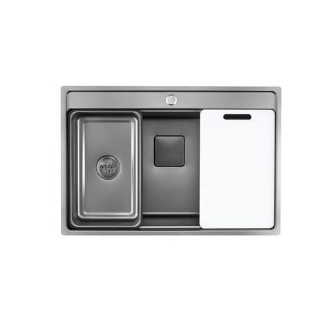 LIVINOX MULTIFUNCTIONAL NANO LAVA SINK LWS-7652VB STAINLESS STEEL 304 GUN METAL 76CM