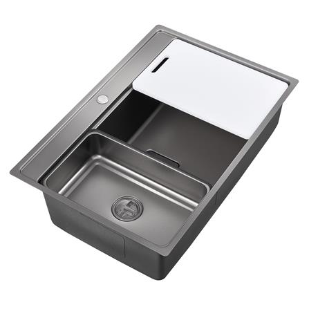 LIVINOX MULTIFUNCTIONAL NANO LAVA SINK LWS-7652VB STAINLESS STEEL 304 GUN METAL 76CM