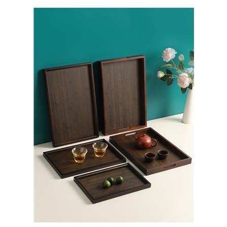 COSSY PLUS DARK BROWN BAMBOO SERVING TRAY 38CM - RECTANGULAR