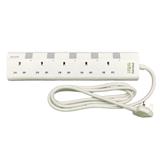 PHILIPS 5G2M TRAILING SOCKET C/W NEON/SURGE CHP3153WA/68 WHITE