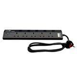 PHILIPS 5G2M 2USB-A 2USB-C TRAILING SOCKET CHP4752BA/68 BLACK