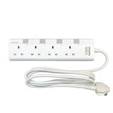 PHILIPS 4G2M TRAILING SOCKET C/W NEON/SURGE CHP3143WA/68 WHITE