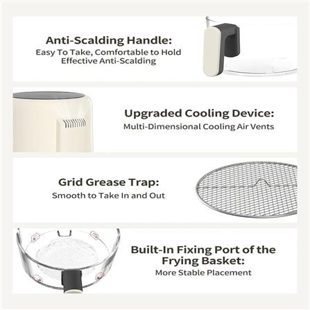 SIMPLUS AIR FRYER KQZG017CW01-S 1200W 4.5L DIGITAL