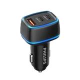 PHILIPS USB-C USB-A 65W CAR CHARGER 3-PORT DLP2557 BLACK