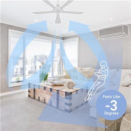 PANASONIC CEILING FAN BAYU F-M14SHVBMH 4-BLADE WALNUT 56-INCH