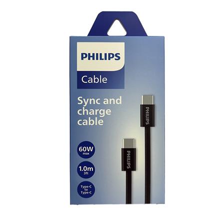 PHILIPS USB C-C BRAIDED CABLE 1M DLC5051CB/70 BLACK