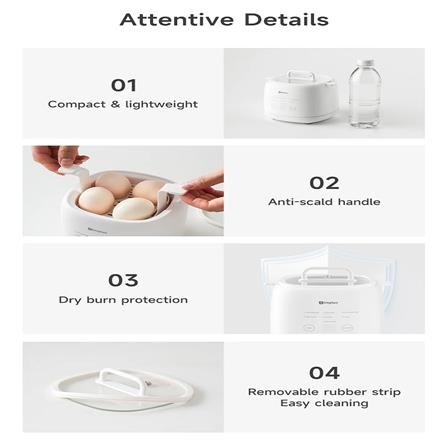 SIMPLUS EGG COOKER DZEG006WH01-S 300W 4 EGGS