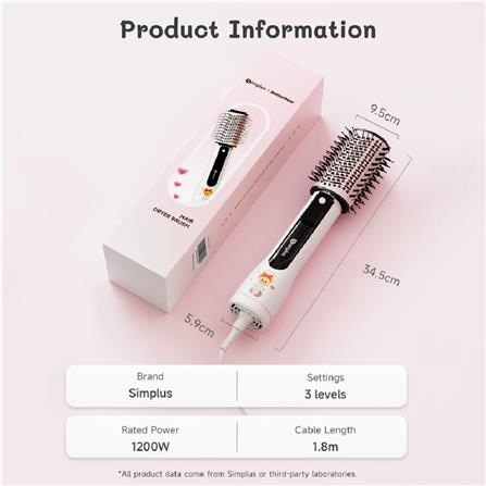 BUTTERBEAR X SIMPLUS CURLY HAIR BRUSH RFSH001WP00-BB-S