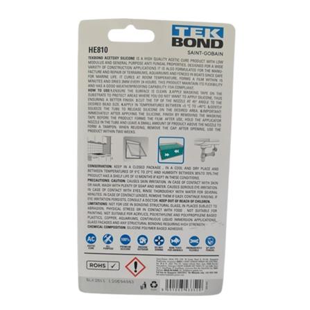 TEKBOND ACETOXY PROFESSIONAL SILICONE 85ML &ndash; CLEAR