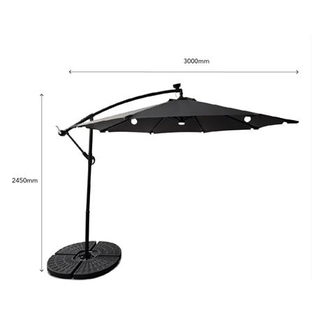 ELK EDWD5847 PARASOL W/SOLAR LED+BASE