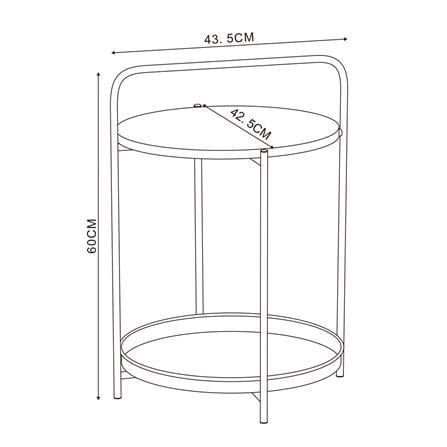 SIDE TABLE FURDINI KANE ST21167C-M 43.5CM BEECH