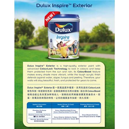 DULUX INSPIRE EXTERIOR 6Y 18L WHITE