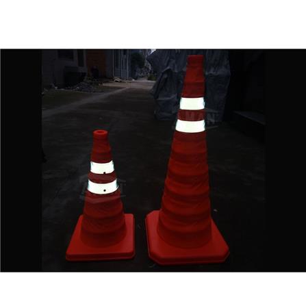 COLEX FOLDABLE SAFETY CONE C/W TAPE 28" (70CM)