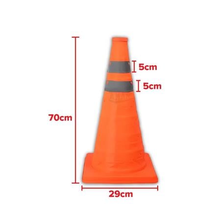 COLEX FOLDABLE SAFETY CONE C/W TAPE 28" (70CM)