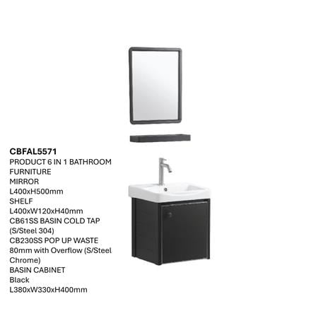 CABANA COUNTER WASHBASIN  CBFAL5571 6IN1 BLACK