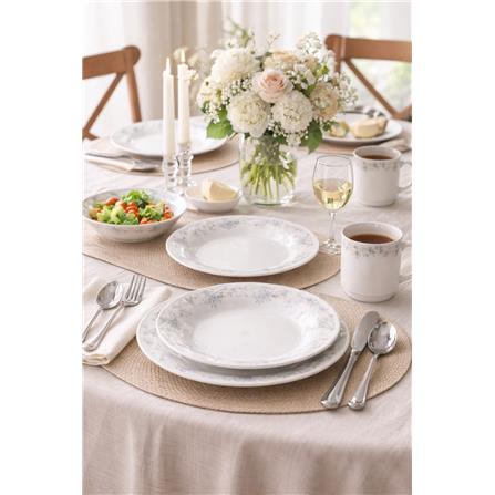 UNIHOM OPAL GLASS 8PCS DINNER SET BLUE FLOWER