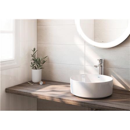 ROCA INSPIRA ROUND FINECERAMIC ABOVE COUNTER WASHBASIN A32752300J WHITE