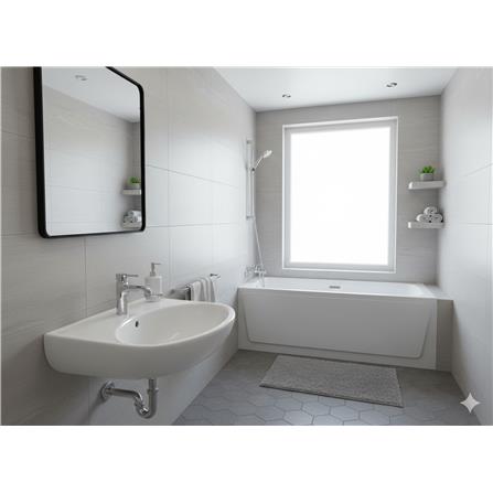 JOHNSON SUISSE BOSTON WALL HUNG BASIN WBSABS201WW 50CM WHITE