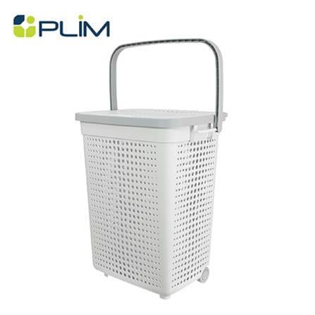 CLOTH BASKET+WHEEL+LID BUBBLE HH-1226L WHITE