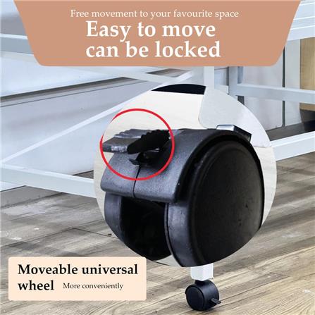 MOJOMORE 3 TIER FLOWER POT RACK WITH WHEEL GALAXY BLACK 80CM