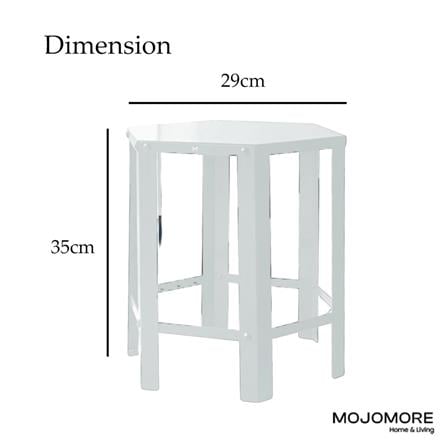 MOJOMORE HEXAGON FLOWER POT STOOL GALAXY WHITE
