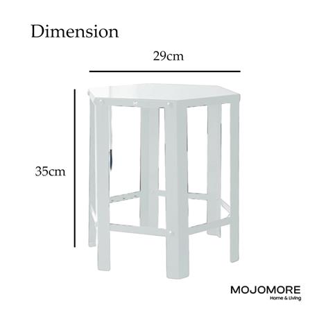 MOJOMORE HEXAGON FLOWER POT STOOL GALAXY WHITE