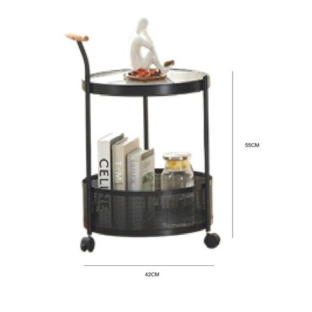 SIDE TABLE ROUND EDWD5842 BLACK