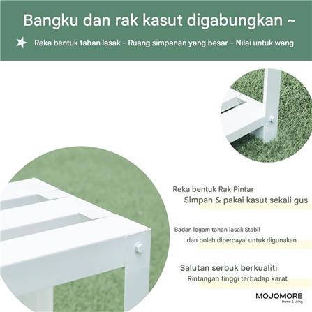 MOJOMORE 3 LAYER GARDEN BENCH GALAXY BLACK 90CM