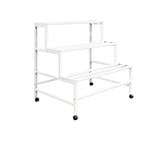 MOJOMORE 3 TIER FLOWER POT RACK WITH WHEEL GALAXY WHITE 80CM