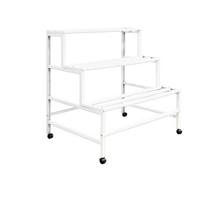 MOJOMORE 3 TIER FLOWER POT RACK WITH WHEEL GALAXY WHITE 80CM