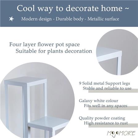 MOJOMORE 4 LAYER PEDESTAL GALAXY WHITE