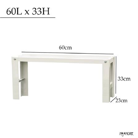 MOJOMORE HEAVY DUTY FLOWER POT RACK GALAXY WHITE 60L X 33H