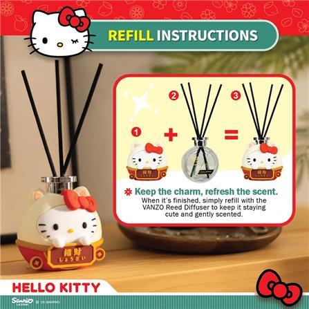 VANZO REED DIFFUSER HELLO KITTY HEALTH WHITE MUSK 120ML