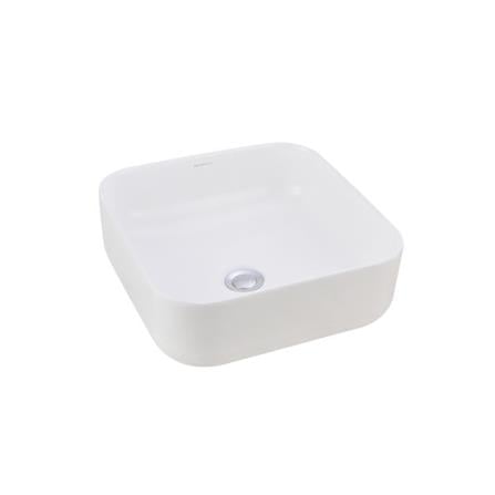 JOHNSON SUISSE VALENCIA SLIM SQUARE WASHBASIN WBVC950142WW WHITE 40CM