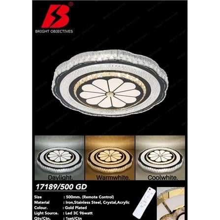 BRIGHT OBJECTIVE CEILING LAMP 17189-500 BROWN WHITE 50CM