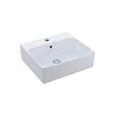 JOHNSON SUISSE GEMELLI RECTANGULAR COUNTERTOP WASHBASIN WBAAGM111WW 45CM