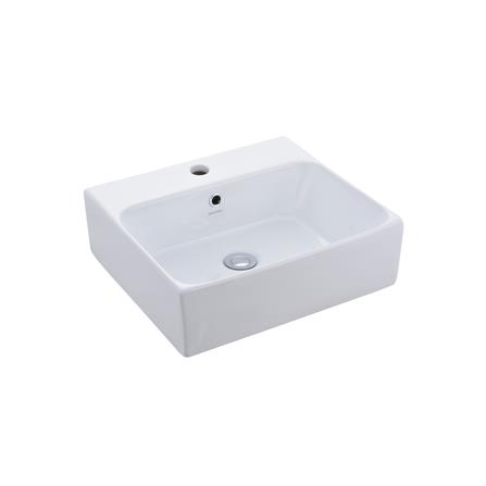 JOHNSON SUISSE GEMELLI RECTANGULAR COUNTERTOP WASHBASIN WBAAGM111WW 45CM