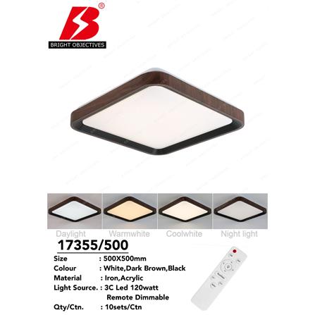 BRIGHT OBJECTIVE CEILING LAMP 17355-500 DARK BROWN 50CM