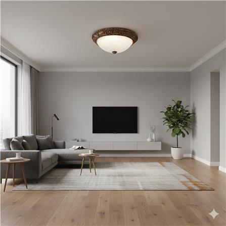 BRIGHT OBJECTIVE CEILING LAMP 17357-500 BROWN WHITE 50CM