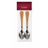 LUXORY 2PCS WOODEN TEA SPOON WD-18-4