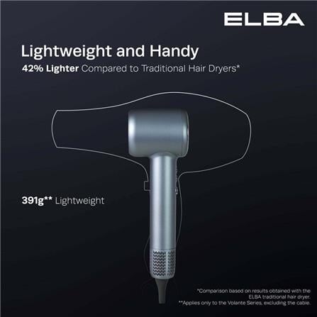 ELBA HAIR DRYER EHD-Q6663DC(BK) 1600W 3SPEED