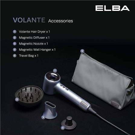 ELBA HAIR DRYER EHD-Q6663DC(BK) 1600W 3SPEED