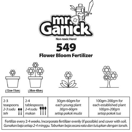 MR GANICK 549 ORGANIC BLOOM FERTILIZER 1KG