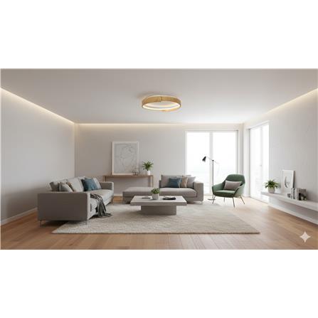 BRIGHT OBJECTIVE CEILING LAMP 16871-400 BROWN WHTE 40CM