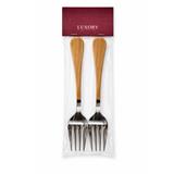 LUXORY 2PCS WOODEN TABLE FORK WD-18-2